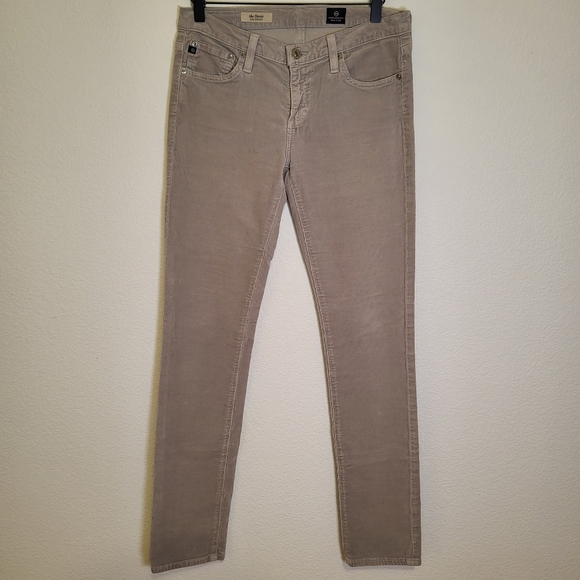 AG Adriano Goldschmied The Stevie Courdoroy Pant in light grey size 28R - Picture 1 of 8